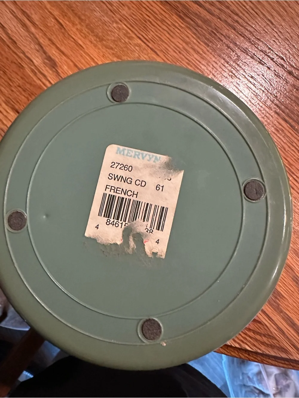 Vintage interdesign retro organizer swivel caddy Round Green Storage Canister